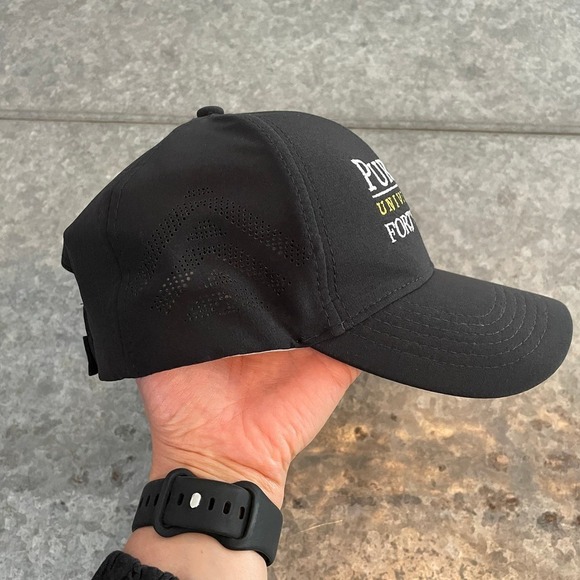 Purdue University Fort Wayne Hat Cap Adams Black Embroidered PU Boilermakers - Picture 5 of 9